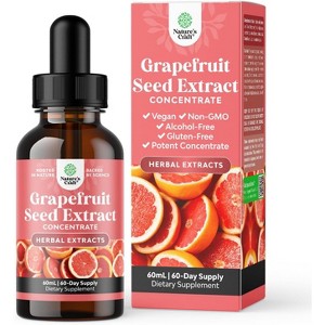 Grapefruit Seed Extract Liquid Supplement, Concentrated Liquid Drops with Bioflavonoids & Polyphenols for Gut & Immune Health, Nature's Craft, 60ml - 1 of 4