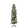 vidaXL Artificial Slim Christmas Tree with 300 LEDs Green 82.7 - 3 of 4