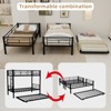 SeaCamel Heavy Duty Twin Over Full Metal Bunk Bed - Removable Stairs, 12" Under-Bed Storage, White for Teens & Adults - 4 of 4