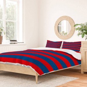 Deny Designs Holli Zollinger Rugby Stripe King Duvet and Sham Set (2-3pc Set) - 1 of 4