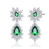 Guili Elegant Sterling Silver with Clear Cubic Zirconia Drop Earrings. Sparkling, Timeless Jewelry with a Sophisticated and Classic Design - 3 of 3