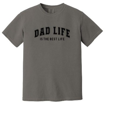 Image of Simply Sage Market Men's Dad Life Is The Best Life Short Sleeve Garment Dyed Tee - XL - Grey