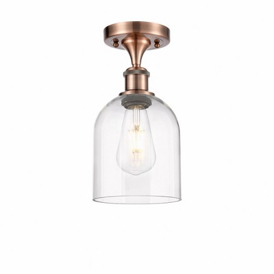 Bella - 1 Light Semi-Flush Mount In Industrial Style-10.75 Inches Tall and 5.5 Inches Wide