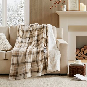AENKYO Throw Blanket for Couch Twin, Plush Flannel Fleece, Soft Fuzzy Cabin for Sofa Bed, Warm Cozy 50x60 - 1 of 4