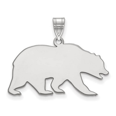 Black Bow Jewelry 14k White Gold California Berkeley Golden Bears NCAA Large Pendant