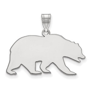 Black Bow Jewelry 14k White Gold California Berkeley Golden Bears NCAA Large Pendant - 1 of 3
