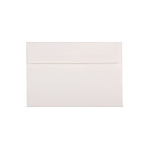 JAM Paper A8 Strathmore Invitation Envelopes 5.5 x 8.125 Bright White Linen 25/Pack (40934) - 1 of 2