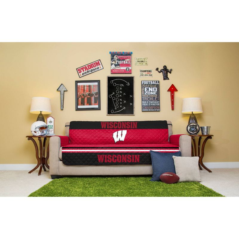 NCAA Wisconsin Badgers Furniture Protector Sofa, 2 of 3