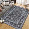 Boho Living Room Rugs Washable Non Slip Vintage Area Rug Soft Low Pile Thin Floor Carpet for Living Room Bedroom Dining Room - 2 of 4