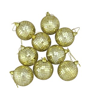 Northlight Disco Mirrored Christmas Ball Ornaments - 2" (50mm) - Gold - 6ct - 1 of 1