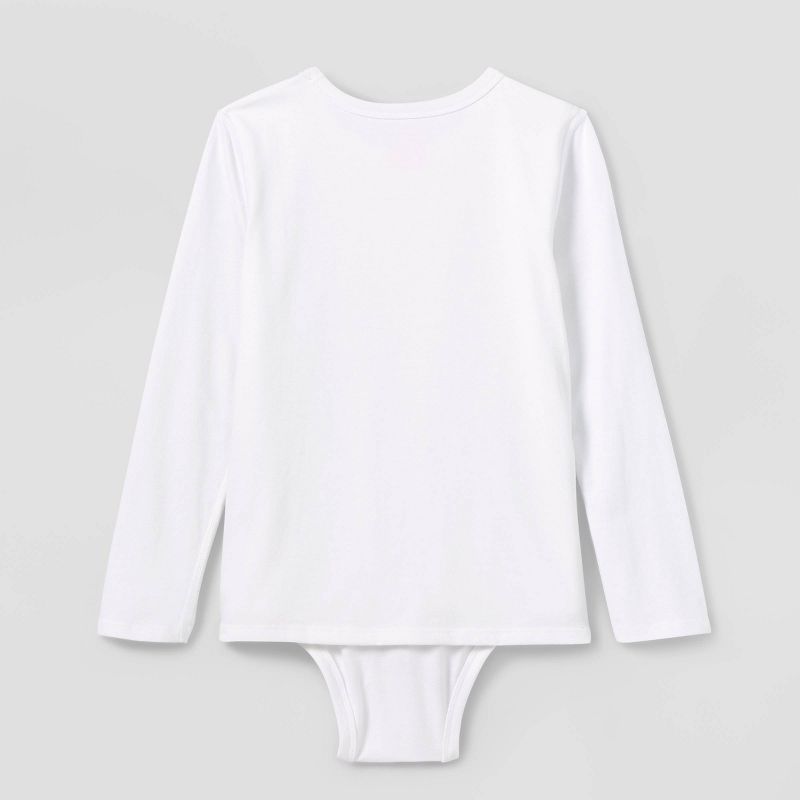 Kids' Adaptive Long Sleeve Bodysuit with Abdominal Access - Cat & Jack™, 2 of 5