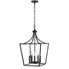 16" LED 5-Light Camden Iron Classic Mid-Century Pendant Lantern Oil Rubbed Bronze - JONATHAN Y: Adjustable Chain, UL Listed - image 4 of 4