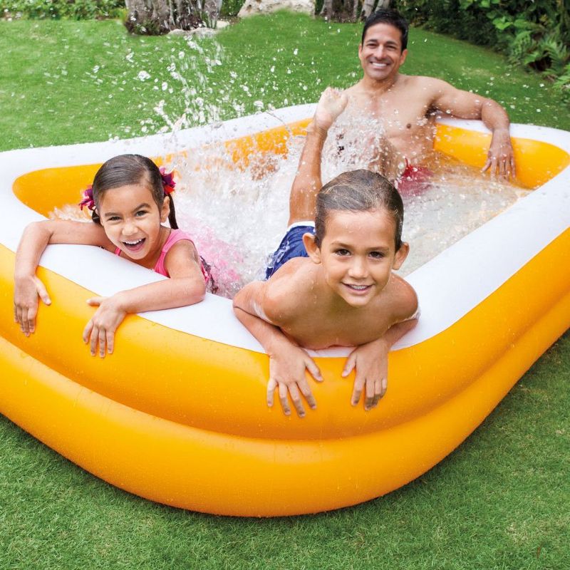 Intex 57181EP 7.5ft x 4.8ft x 18in Mandarin Swim Center Inflatable Pool, Orange, 3 of 6