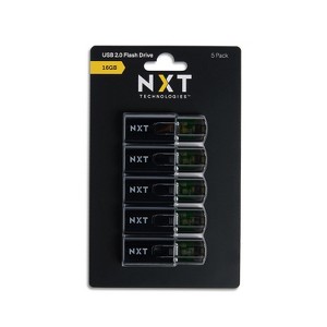 NXT Technologies 16GB USB 2.0 Type-A Flash Drive Black 5/Pack (NX61134) - 1 of 4