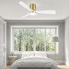 Airsurfer 52-Inch Flush Mount Gold Ceiling Fans With Remote - 3 of 4
