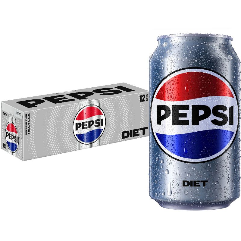 Diet Pepsi Cola Soda - 12pk/12 fl oz Cans, 1 of 5