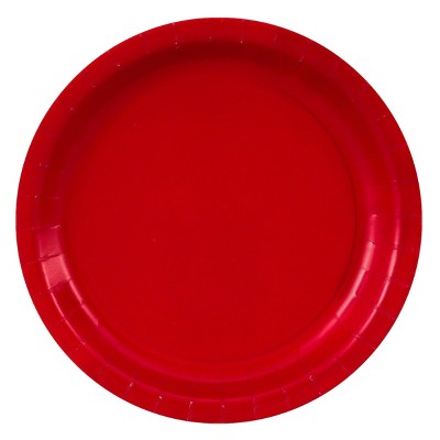 48ct Red Dessert Plate