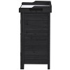 NicBex 39" Potting Bench Table, Outdoor Rustic Garden Wood Workstation Storage Cabinet Garden Shed with 2-Tier Shelves and Side Hook, Orange - 4 of 4