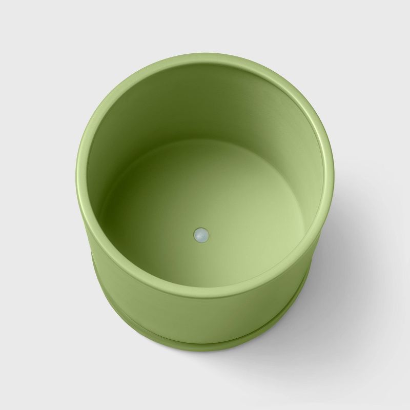  Hilton Carter for Target Ceramic/Metal Indoor Outdoor Planter Pot with Saucer & Rotation, 4 of 8