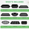 NutriChef Kitchen Oven Baking Pans - Deluxe Nonstick Gray Coating Inside & Outside Carbon Steel Bakeware Set (10 Pieces) - 2 of 4