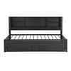 Metal Twin Size Daybed Frame with Twin Size Trundle & Storage Shelves & USB Ports - ModernLuxe - 4 of 4