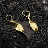 925 Sterling Silver Twisted Dangle Earrings for Women Hypoallergenic Handmade Earrings Spiral Leverback14k Gold Plated - 3 of 4