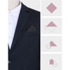 INSPIRE CHIC Men's Woolen blend Embroidered trim Solid Pocket Squares - 3 of 4