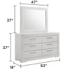 Blanca Modern Style Mirror Made with Wood in White - 4 of 4