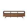 VYNXARIA Modern Scandi 3-Door Low Profile TV Stand for TVs up to 80 Inches ¨C Mocha - 3 of 4