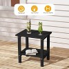MaseiKar Double Adirondack Outdoor Side Table, Weather-Resistant Patio End Table for Backyard, Pool & Porch, Durable & Stylish Patio Side Table - 2 of 4