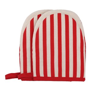 REGALWOVEN Soft Cotton Oven Mitts, Heat Resistant Cooking Gloves, Flexible Gripping for Baking, Kitchen Mitts Set - 1 of 4