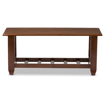 Larissa 21'' Cherry Brown Eco-Friendly Wood Mission Style Coffee Table