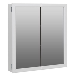 Zenith Products 25.38 in. H X 25.38 in. W X 4.50 in. D Rectangle White Medicine Cabinet/Mirror - 1 of 1
