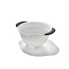 OXO Softworks Colander with Black Handles: 3 Qt White Plastic Strainer, Dishwasher-Safe Kitchen Drainer - 2 of 4