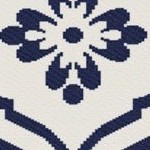 blue, white gourd border