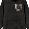 Godzilla Vintage-Inspired Kanji Design Men’s Black Salt Mineral Wash Graphic Hoodie - 2 of 4