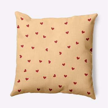16"x16" Valentine's Day Little Hearts Square Throw Pillow Buddha - e by design