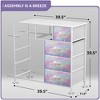 Sorbus Dresser with 9 Drawers - Furniture Storage Chest Tower Unit for Bedroom, Closet, etc - Steel Frame, Wood Top, Fabric Bins - 4 of 4