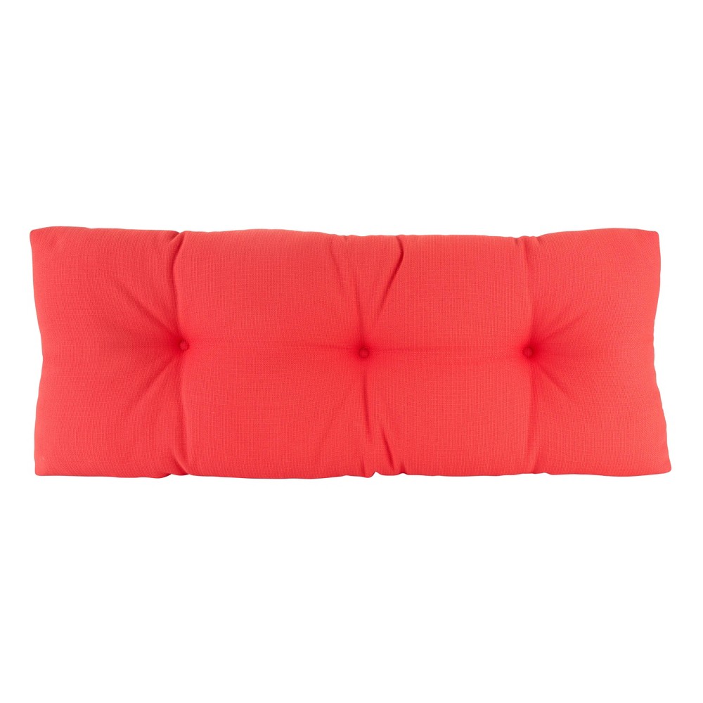 Photos - Pillow Gripper 43"x14"x3" Non Slip Tufted Omega Universal Bench Cushion Coral