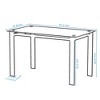5/7 PCS Dining Table Set Dining Set with PU Chairs & Tempered Glass Dining Table, Black-ModernLuxe - 4 of 4