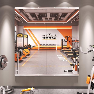 Apmir  2/3 pieces Rectangle Wall Mirror Home Gym Mirror Dance Studio Mirror Tempered Glass Mirror