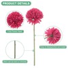 Unique Bargains Plastic Silk Durable Artificial Chrysanthemum Ball Flowers 11" - 2 of 4