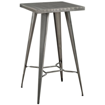 Direct Metal Bar Table Gunmetal - Modway