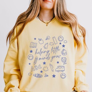 Simply Sage Market S.W.Smiley Helping Little Minds Grow Lightweight Garment Dyed Sweatshirt - 1 of 4