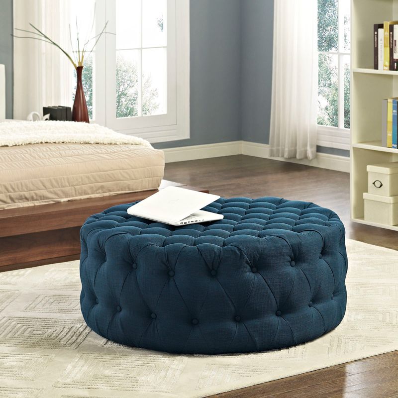 Amour Upholstered Fabric Ottoman - Modway, 3 of 7