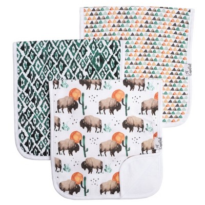 Copper Pearl Burp Cloths - Bison