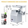 Commercial Heavy Duty Meat Grinder, Electric Meat Grinder with 1 Sausage Tubes, 2 Blades, 2 Plates, Meat Grinder Max Yield for Home Kitchen Use - 2 of 4