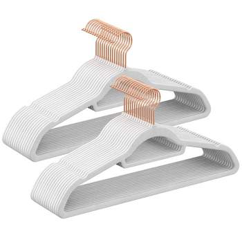 SONGMICS Non-Slip Velvet Hangers Clothes Hanger with Swivel Hook Space Saving for  Coat Pant Tie