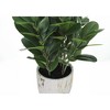 Monarch Specialties Artificial Plant  Tall Garcinia Tree Indoor Faux Fake Floor Greenery Potted Real Touch Decorative Green Leaves White Cement Pot - 3 of 4