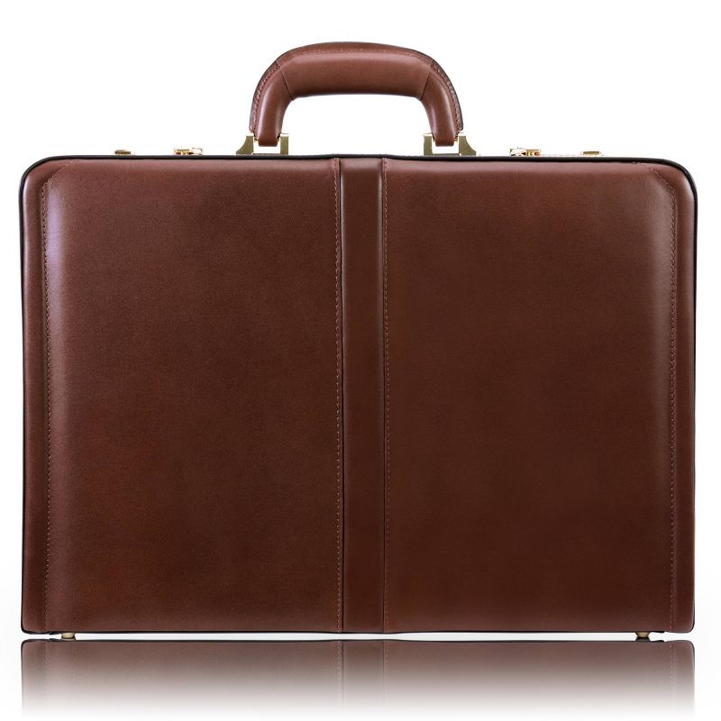 McKlein Reagan Leather 3.  Attache Briefcase - Brown, 1 of 10